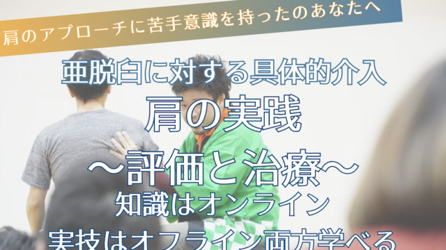 Mano企画研修　肩の実践〜評価と治療〜：亜脱臼に対する具体的介入