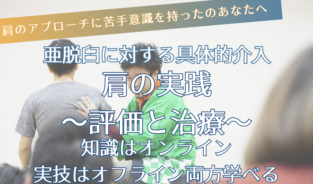 Mano企画研修　肩の実践〜評価と治療〜：亜脱臼に対する具体的介入